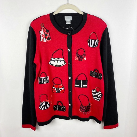 berek Sweaters - Berek Embroidered Purse Cardigan Sweater
